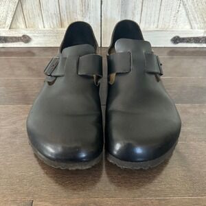 Birkenstock London Oiled Leather Clog Boho Earthy Granola Euro Black EU 42
